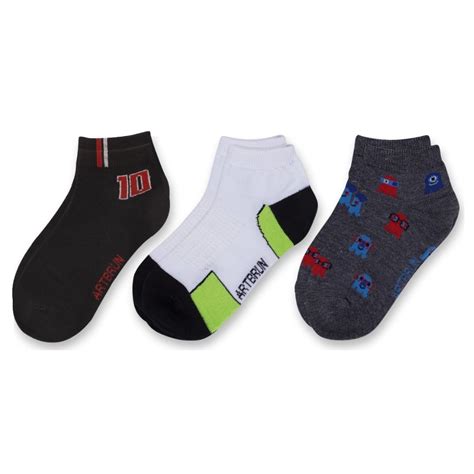 Kit c 6 Meia Infantil Menino Desenhos Sortidos Artbrun Galé Lingerie Calcinhas sutiãs