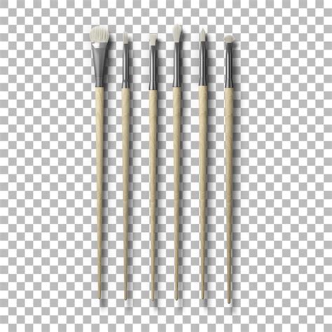 Вид сверху кисти для масляной живописи с прозрачностью | Премиум PSD Файл