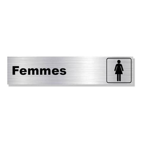 Plaque Avec Texte Et Pictogramme Femmes