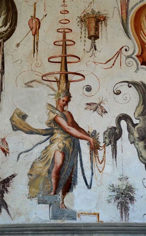 Anonymous Italian 16th Century Candelabra Grotesque With A Naked Boy In A Strapwork Contraption