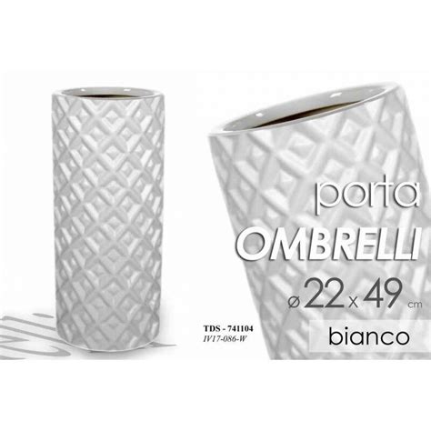 Portaombrelli In Ceramica Bianco Design Cm X H