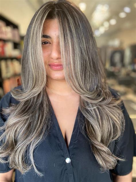 Dark Brown Hair With Blonde Chunks Underneath