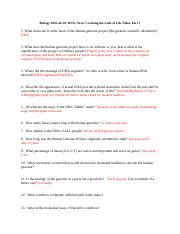 Lab 10 Cracking The Code Of Life Part 1 Docx Biology 100 Lab 10 DNA