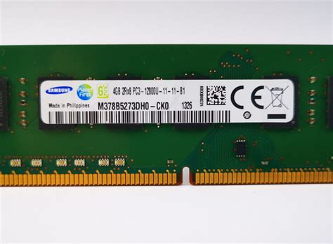 Оперативна пам'ять Samsung DDR3 4Gb 1600MHz PC3-12800U (M378B5273DH0 ...