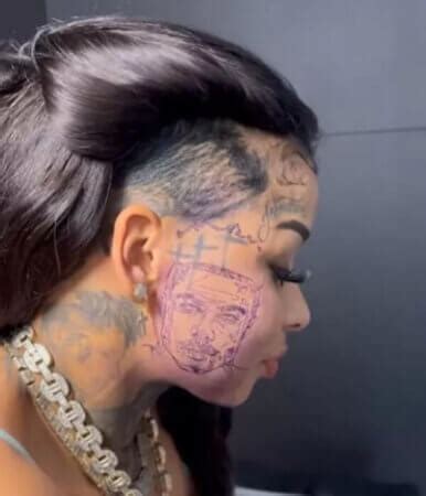 Chrisean Rock New Blueface Tattoo on Her Face and Other Tattoos