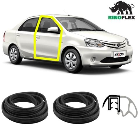 Kit Borrachas De Porta Dianteira Ou Traseira Toyota Etios Sedan Hatch