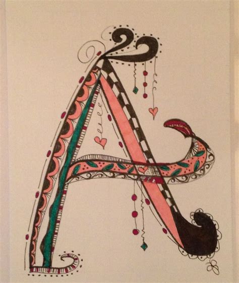 Working On The Alphabet My Zen Tangle A Hand Lettering Doodle