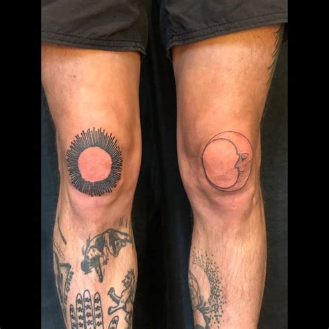 Illustrative Style Individual Matching Sun And Moon