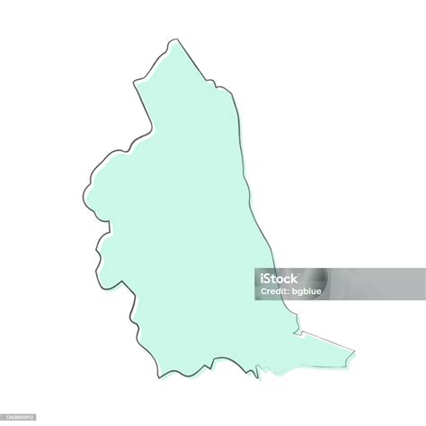 peta timur laut digambar  latar belakang putih desain trendi