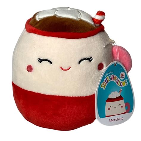 Kellytoy Toys Squishmallows Marshina Hot Chocolate Cup Mug 5 Mini Plush Soft Toy Kellytoy