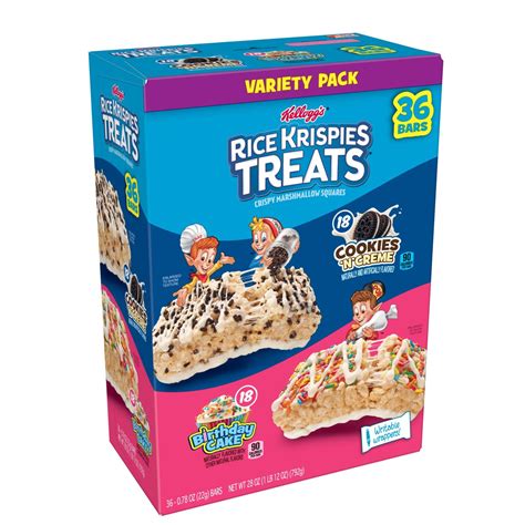 Diet Info For Kelloggs Rice Krispies Treats Variety Pack Cookies