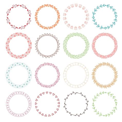 premium vector coloured frames collection