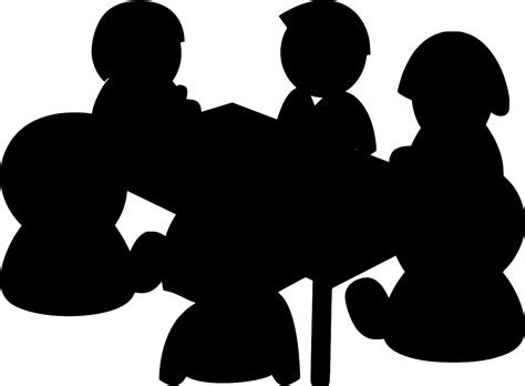 svg people table discussion meeting  svg image icon svg silh