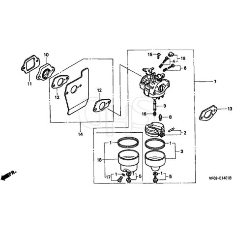 Honda HRD536CK1 HXE MZCA 8100001 8199999 Carburettor Diagram GHS