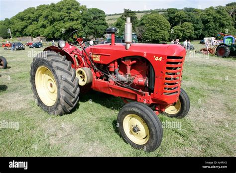 Massey Harris 44 Classic Tractor During Vintage Tractor Rally At Stock