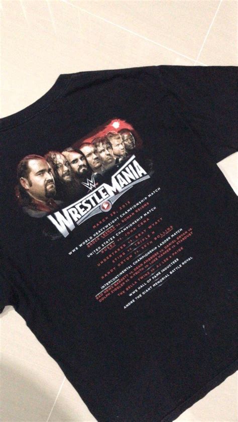 Wwe Wrestlemania Tshirt Mens Fashion Tops And Sets Tshirts And Polo