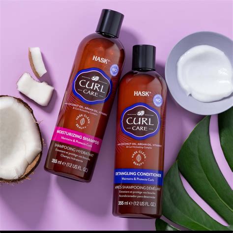 HASK Curl Care Moisturizing Shampoo 355ml - Coconut Oil, Argan Oil ...
