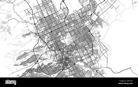 Urban Vector City Map Of Riyadh Saudi Arabia Middle East Stock Vector