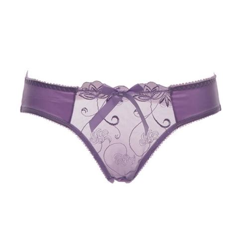 Ensemble Lingerie Marque Inconnue Dentelle Semi Transparente Maintien Parfait Violet