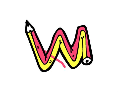 Dibujo De W Minúscula Pintado Por En El Día 06 11 15 A Las