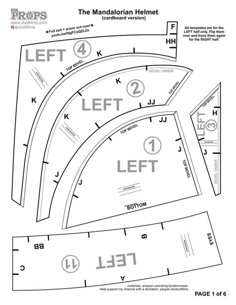 Diy Mandalorian Helmet Templates Free Download