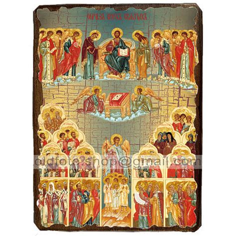 Икона Собор Всех Святых ,икона на дереве 210х280 мм (ID#1154859939 ...