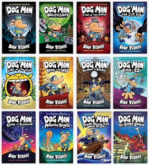 dog man books collection  comic books set  dav pilkey  dav