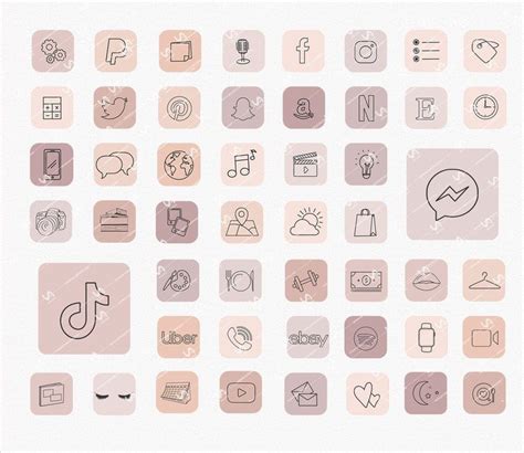 Ios Aesthetic App Icons Neutral Nude Blush App Covers B Artofit