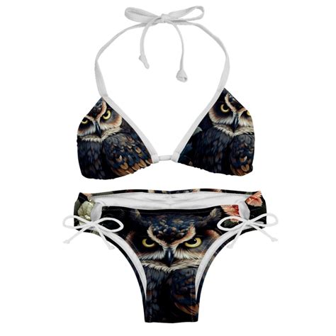Owl Detachable Sponge Adjustable Strap Bikini Set Two Pack Beachwear Scene Swimsuit Walmart