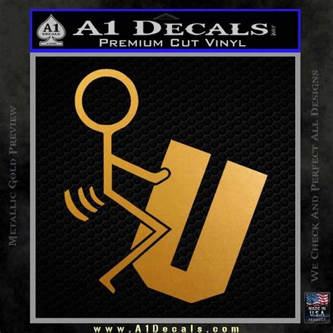 Fuck You Decal Sticker Stick Figure A1 Decals