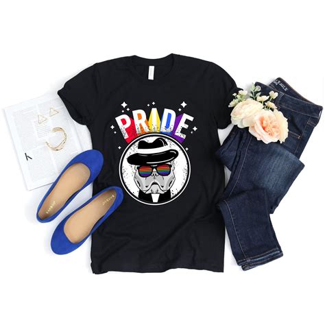 LGBTQ Pride Month T Shirt Rainbow Flag Sunglasses And Hat Queer Gay Lesbian Bisexual Tank Top