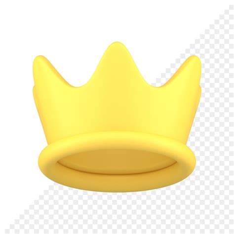 Premium Psd Crown Yellow Monarchy Classic Antique King Queen