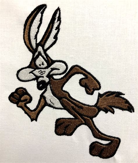 Wile E Coyote Machine Embroidery Pattern Looney Tunes Etsy UK