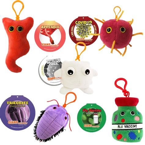 Giant Microbes Keychains Unb Saint John Campus Store