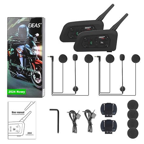 X Ejeas V Pro Interkom Motocyklowy Bluetooth S Uchawki M