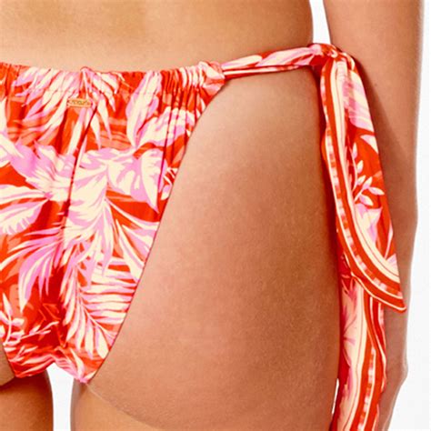 RIP CURL SUN RAYS BANDEAU SKIMPY PANT BIKINI RED