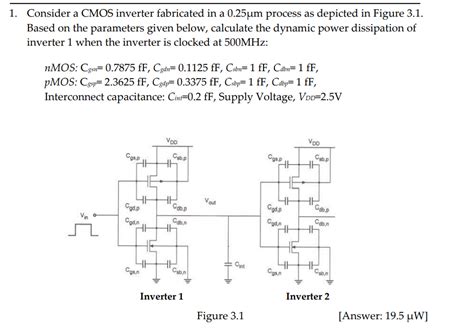Solved Consider A Cmos Inverter Fabricated In A 025μm