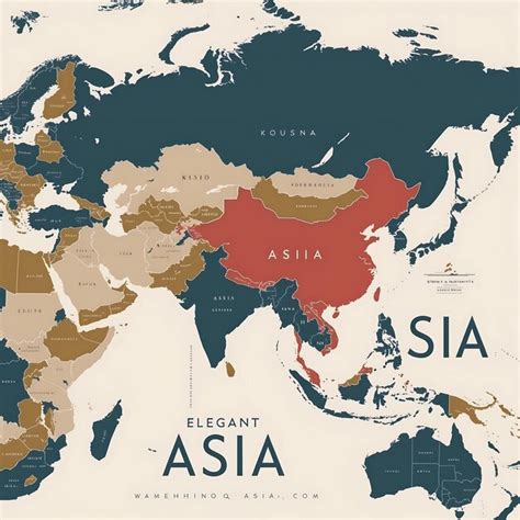 stylish asia map pictures