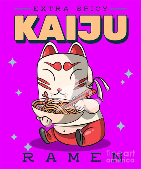 Kaiju Ramen Character Digital Art By Arkitekta Art Pixels
