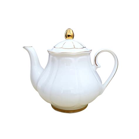 Porcelain White Teapot Large Tea Pot 1200ml Classic White Teapot ...