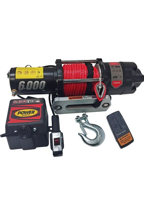Power Winch 6000 Lb Sentetik Halatlı Off-road 4x4 Elektrikli Vinç 12v ...