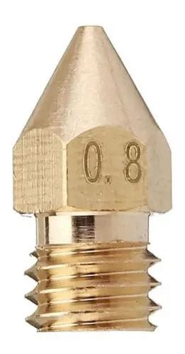 Nozzle 0 8 Mm Pico Bronce Hot End Mk8 M6 1 75 MercadoLibre