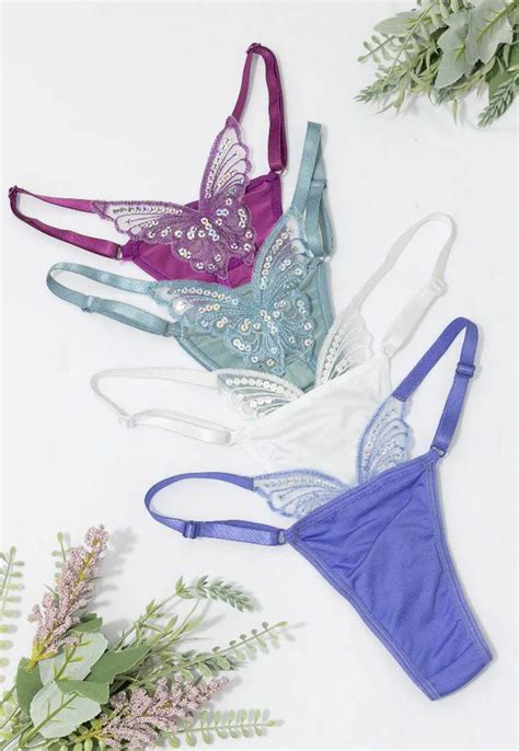 Kit Tangas Sexy Em Renda Detalhe Borboleta Be Lingerie