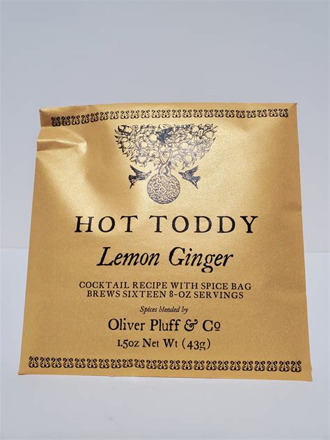 Oliver Pluff Lemon Ginger Hot Toddy Mix Tea And Whimsey