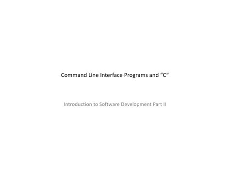 command  program  command  interface programs