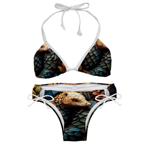 Pangolin Swim Wear Bikini Set With Detachable Sponge Adjustable Strap Two Pack For Versatile