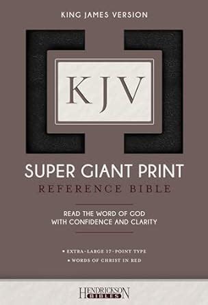 KJV Super Giant Print Reference Bible Imitation Leather Black Red