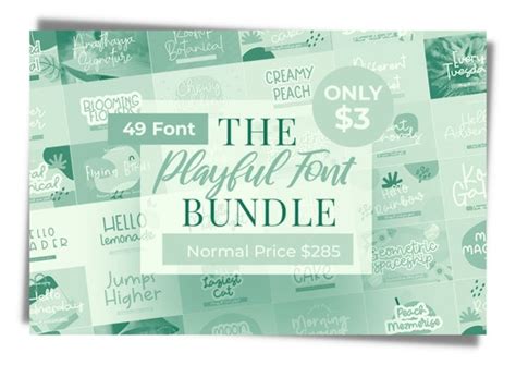 The Playful Font Bundle The Playful Svg Font Logo Font Etsy