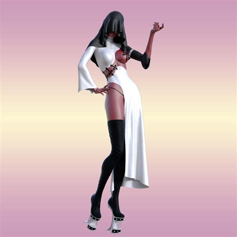 DForce Sexy Dark Nun Suit For Genesis 8 Female 2025 Free Daz 3D Models