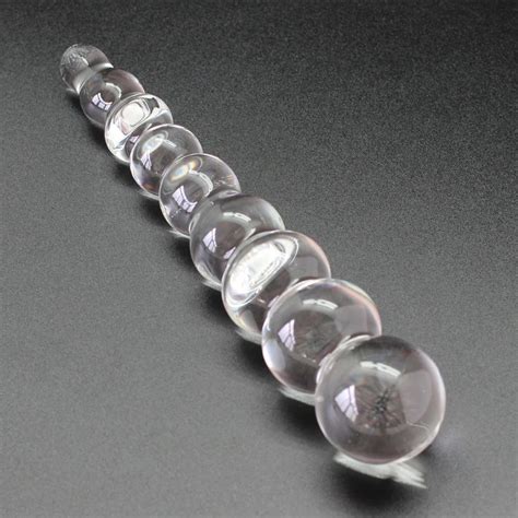 Crystal Glass Dildos Anal Beads Butt Plug With Beads Anal Toys For Women Men Adult Products